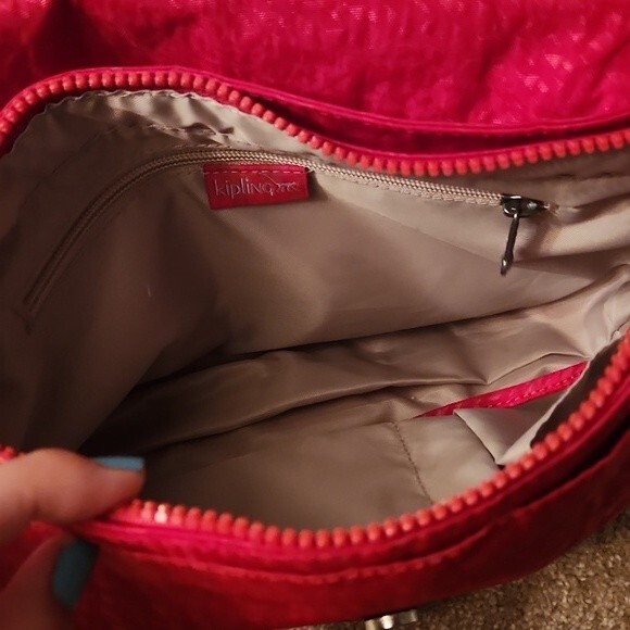 Kipling Red Crossbody Messenger Bag - Picture 6 of 9
